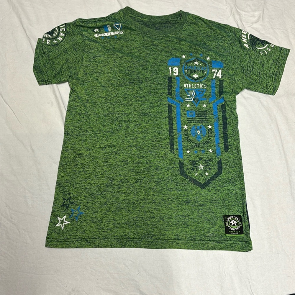 American Fighter Mens Green Tee Size Latge